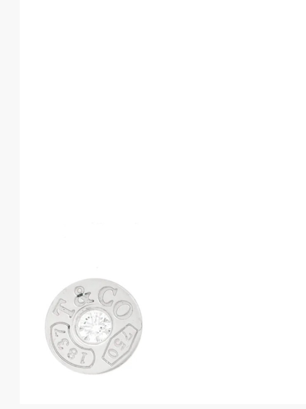 TIFFANY 18k white gold diamond single earring